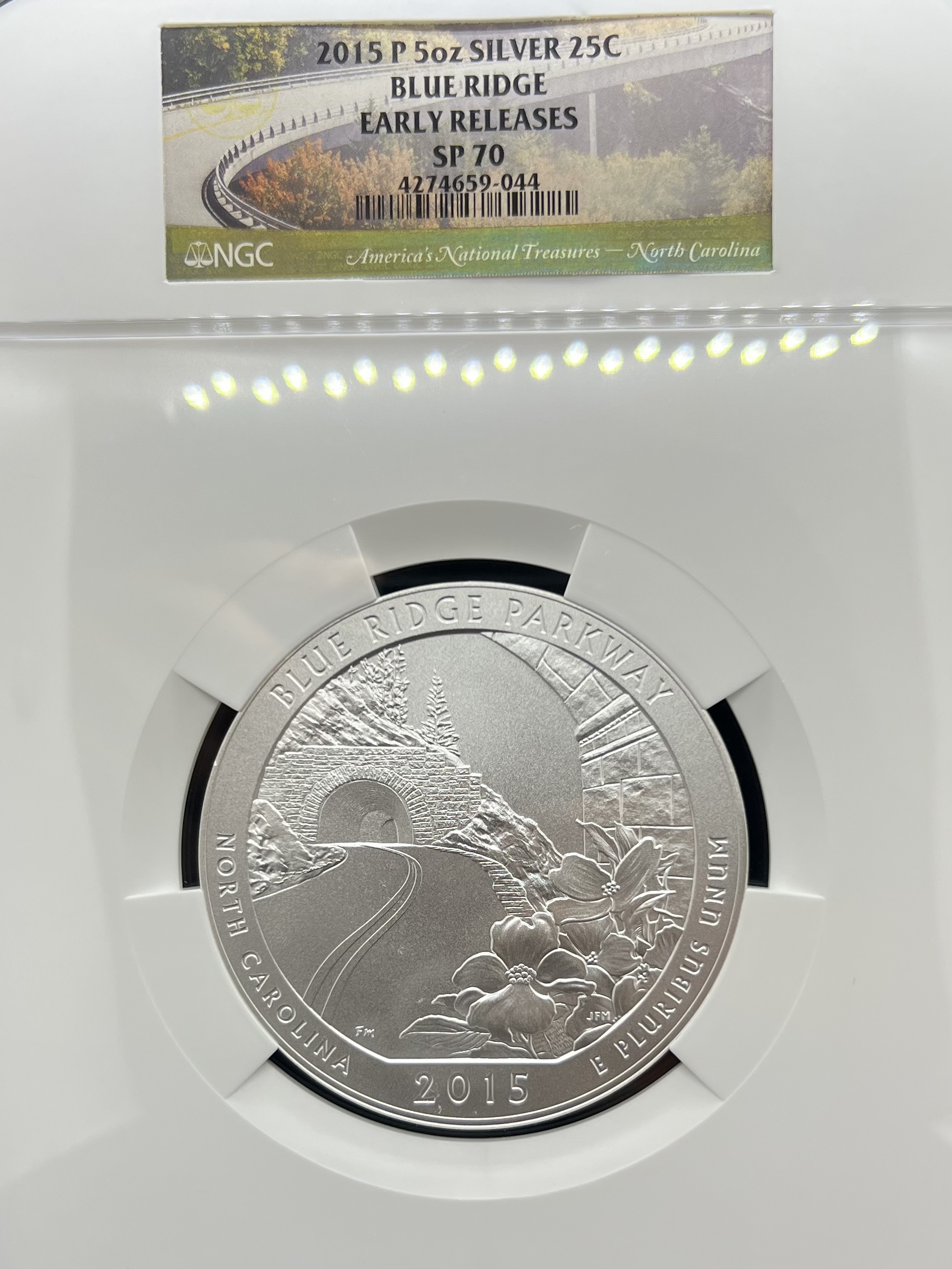 World Coins and Other 2015 5oz America the Beautiful Blue Ridge Early ...