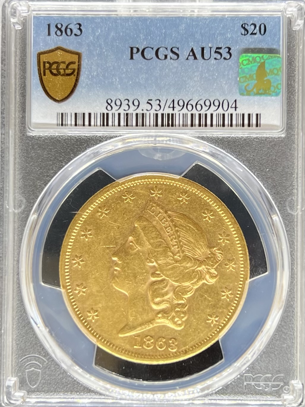 Collectors Corner - 1863 $20 AU53 PCGS - #73839652