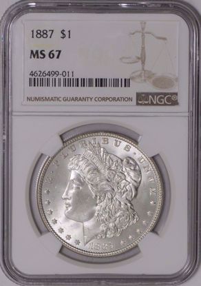 Picture of Morgan Dollars NGC MS67