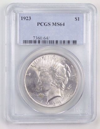 Picture of Peace Dollars PCGS MS64