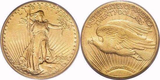 Picture of $20 Gold St. Gaudens VF (1907-1933) (Random Year)