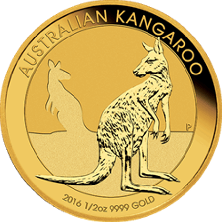 Picture for category 1/2 oz Australian Gold Kangaroo/Nugget BU