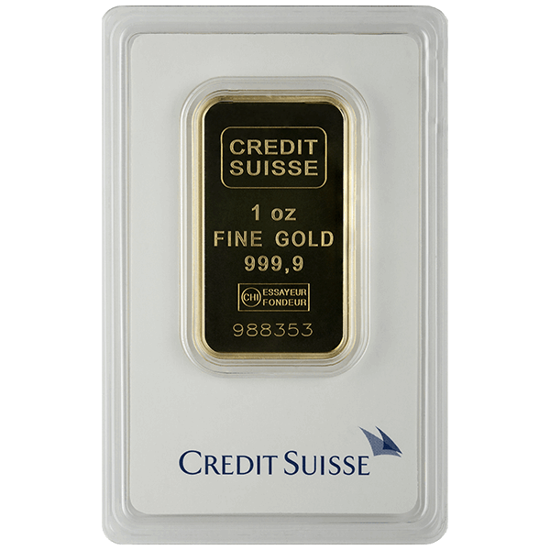 Picture of 1 oz Credit Suisse Gold Bar