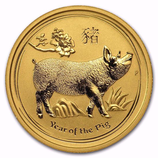 Picture of 2019 1/4 oz Australian Gold Lunar Year of the Pig