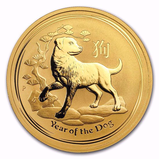 Picture of 2018 1 oz Australian Gold Lunar Year of the Dog