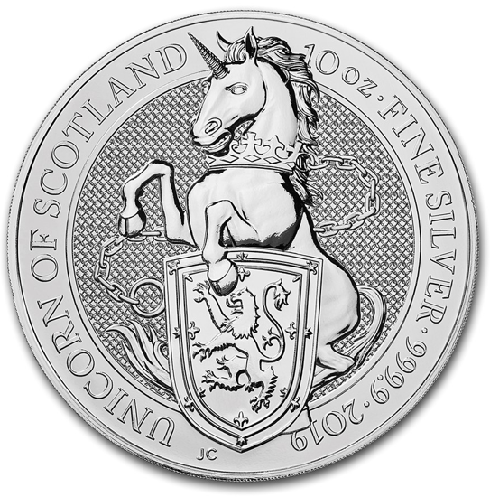 Picture of 2019 10 oz British Queen's Beasts Silver Unicorn