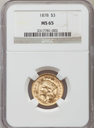 Picture of $3 Gold Princess (1854-1889) PCGS/NGC MS65 (Random Year)