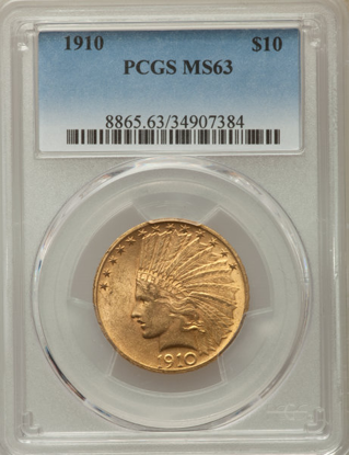 Picture of $10 Indian Gold (1907-1933) PCGS/NGC MS63 (Random Year)