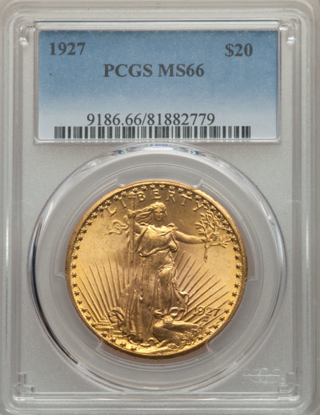 Picture of $20 Saint Gaudens  MS66 PCGS/NGC
