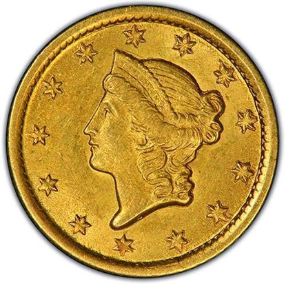 Picture of $1 Gold Liberty Head Type 1 AU (1849-1854) (Random Year)