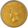 Picture of $1 Gold Indian Head Type 2 AU (1854-1856) (Random Year)