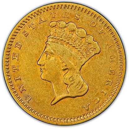 Picture of $1 Gold Indian Head Type 3 XF (1856-1889) (Random Year)