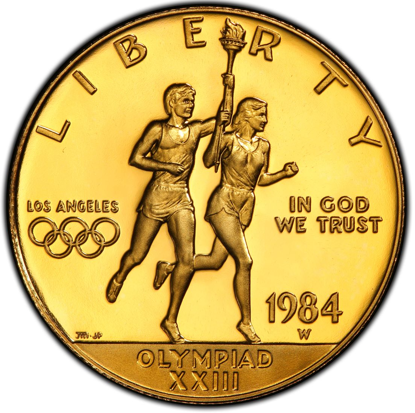 Picture of 1984-W $10 Olympic Commemorative Gold Coin