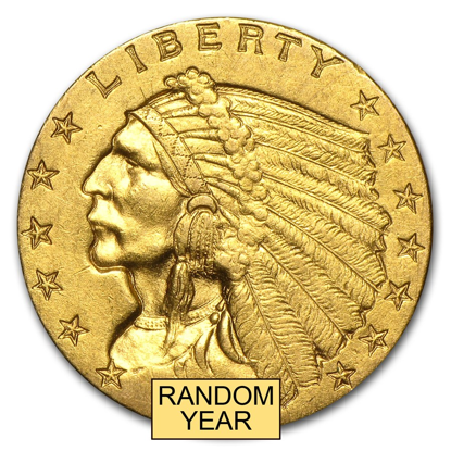 Picture of $2.50 Gold Indian AU (1908-1929) (Random Year)