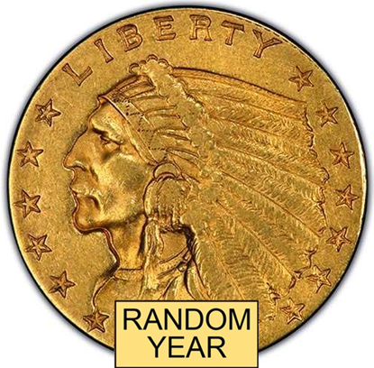 Picture of $2.50 Gold Indian XF (1908-1929) (Random Year)