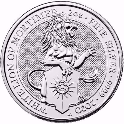 Picture of 2020 2 Oz Silver Queens Beast White Lion of Mortimer