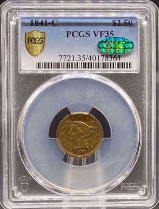 Picture of 1841-C $2.5 Liberty VF35 PCGS CAC