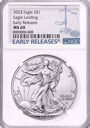 Picture of 2022 American Silver Eagle MS69 NGC ER