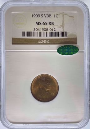 Picture of 1909-S VDB Lincoln Cent MS65RB NGC