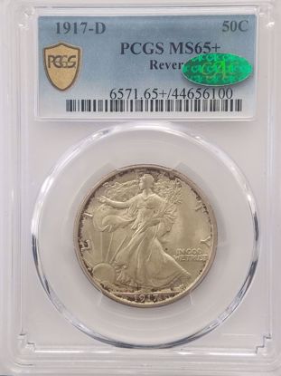 Picture of 1917-D Walking Liberty Half Dollar MS65+ PCGS CAC