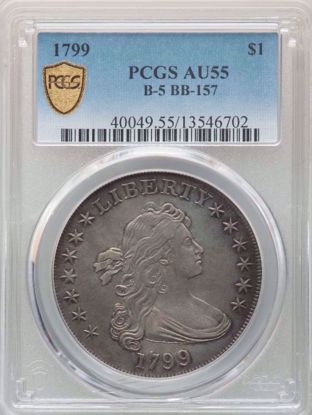 Picture of 1799 $1 B-5 AU55 PCGS