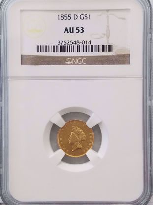 Picture of 1855-D Gold Dollar AU53 NGC
