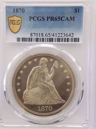 Picture of 1870 Liberty Seated Dollar PR65CAM PCGS