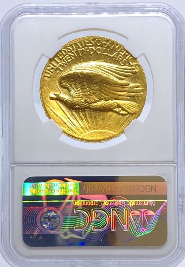 Picture of 1907 $20 St Gaudens High Relief Wire Rim MS61 NGC