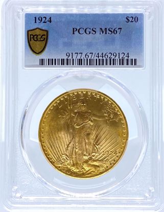 Picture of 1924 $20 St Gaudens MS67 PCGS