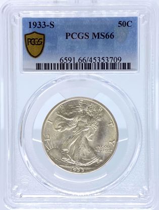 Picture of 1933-S Walking Liberty Half Dollar MS66 PCGS