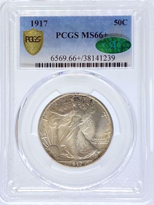 Picture of 1917 Walking Liberty Half Dollar MS66+ PCGS CAC