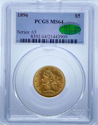 Picture of 1896 $5 Liberty MS64 PCGS CAC