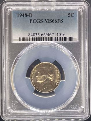 Picture of 1948-D Jefferson Nickel MS66FS PCGS