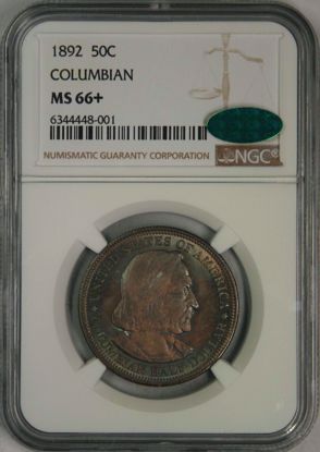 Picture of 1892 50C Columbian MS66+ NGC CAC