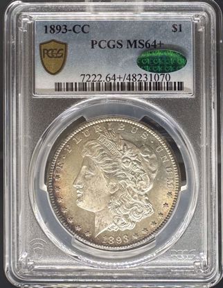 Picture of 1893-CC Morgan Dollar MS64+ PCGS CAC