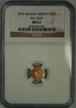 Picture of 1870 G50C BG-1047 MS61 NGC