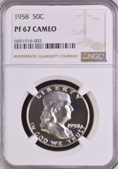 Picture of 1958 Franklin Half Dollar PF67CAM NGC