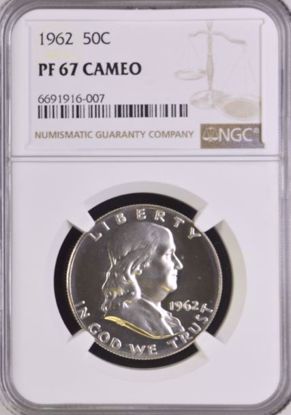 Picture of 1962 Franklin Half Dollar PF67CAM NGC