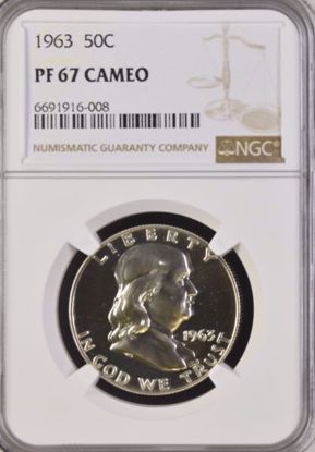 Picture of 1963 Franklin Half Dollar PF67CAM NGC