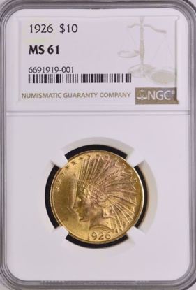 Picture of 1926 $10 Indian MS61 NGC