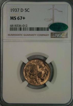 Picture of 1937-D Buffalo Nickel MS67+ NGC CAC