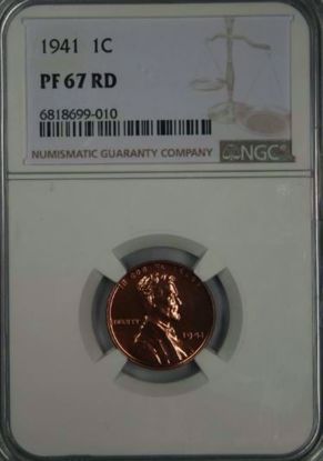 Picture of 1941 Lincoln Cent PR67RD NGC