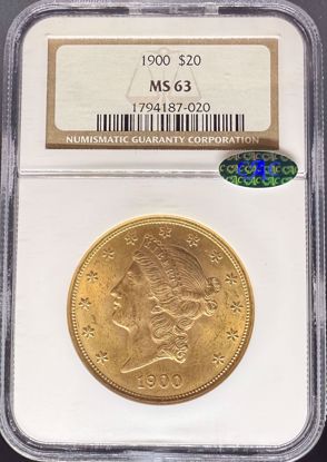 Picture of 1900 $20 Liberty MS63 NGC CAC