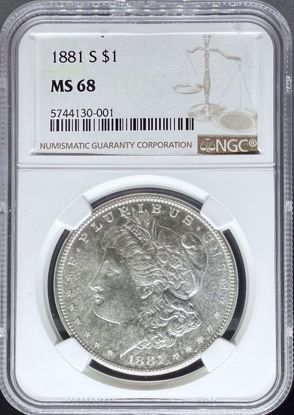 Picture of 1881-S Morgan Dollar MS68 NGC