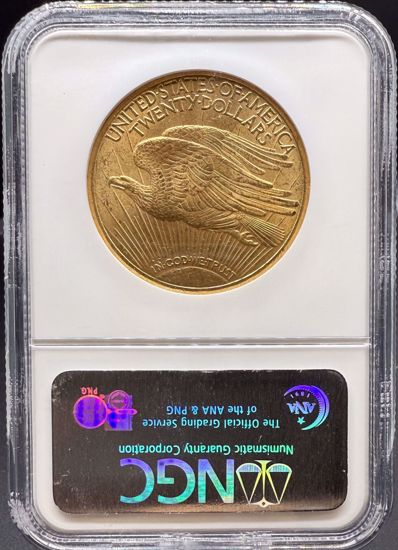 Picture of 1909-S $20 St Gaudens MS62 NGC
