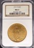 Picture of 1911-S $20 St Gaudens MS61 NGC