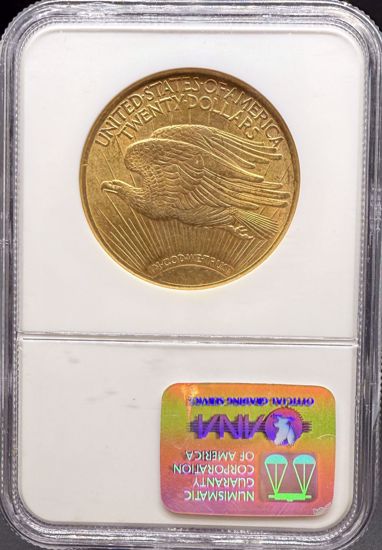 Picture of 1911-S $20 St Gaudens MS62 NGC