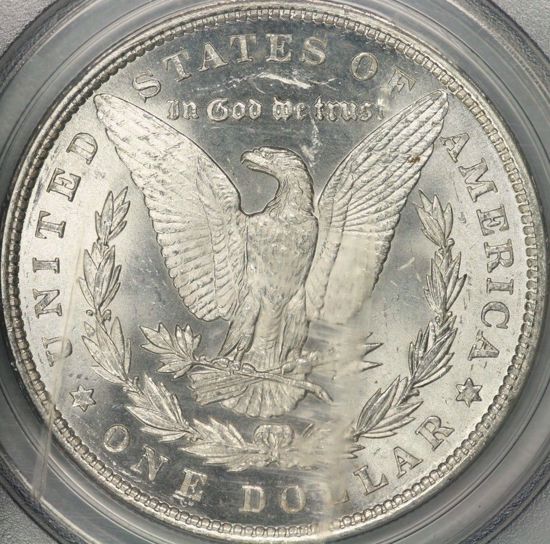 Picture of 1878 7TF Rev of 79 Morgan Dollar MS63 PCGS