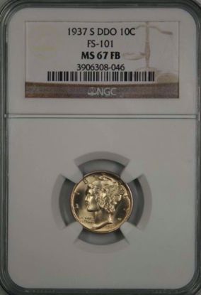 Picture of 1937-S Mercury Dime MS67FB NGC DDO FS-101