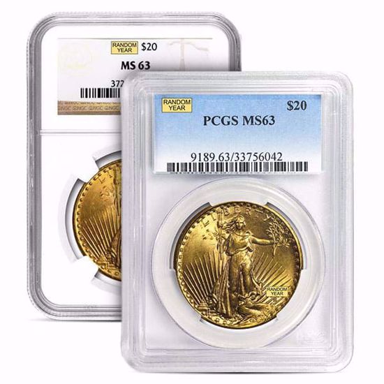 Picture of $20 Saint-Gaudens Double Eagle PCGS MS63
